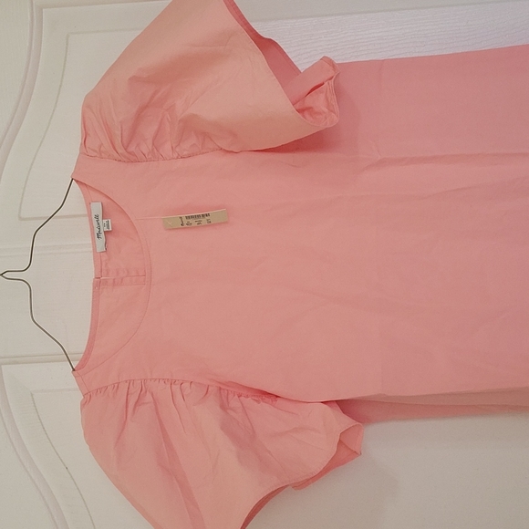 Madewell Poplin Flutter-Sleeve Shift Dress XS - Picture 2 of 4